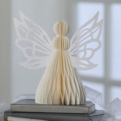Your Heart's Content Honeycomb Paper Angel (Ivory Angel) - color: Ivory Angel