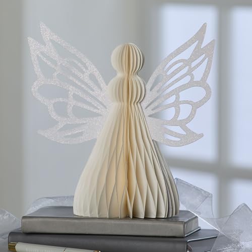 Your Heart's Content Honeycomb Paper Angel (Ivory Angel) - color: Ivory Angel