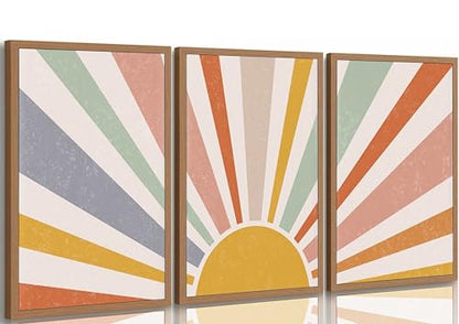 HLEOXPY 3 Pieces Nursery Boho Canvas Wall Art 16x24in Unframed - color: boho-Poster, size: 16x24in