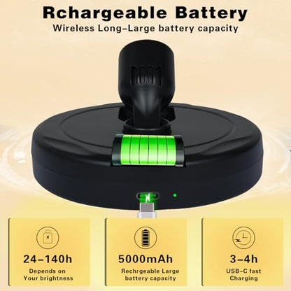 Mini Rechargeable LED Spotlight, spot Lights Indoor,Plant Light - color: Black