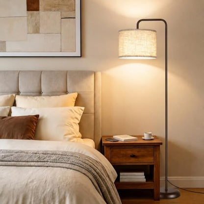 TJOY Floor Lamp,Black Brown Floor Lamp for Living Room with 3 CCT Bulb - color: Black Brown