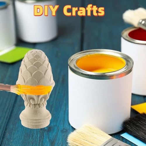 Unfinished Wood Finials, 5.9" Tall x 3.15" Wide, DIY Crafts - style: Type 6