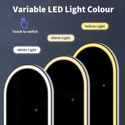 VooBang 71"x26" LED Arched Mirror Full Length with Dimmable Lights - color: White, size: 71"L x 26"W