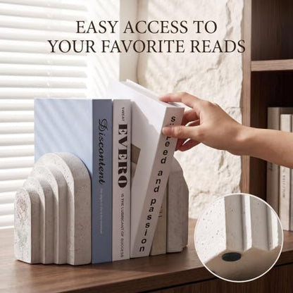 Decorative Resin Bookends, 5LB Heavy Bookends Set of 2