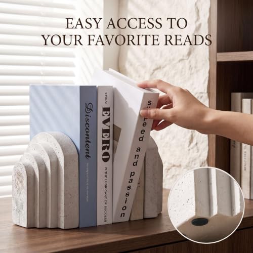 Decorative Resin Bookends, 5LB Heavy Bookends Set of 2