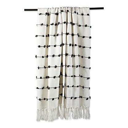 DII Woven Loop Throw Collection, 50x60, Off-White - color: Off-white