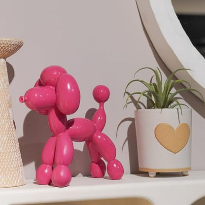 Guichifun Balloon Dog Décor Sculpture, Pink, 7" - color: Pink