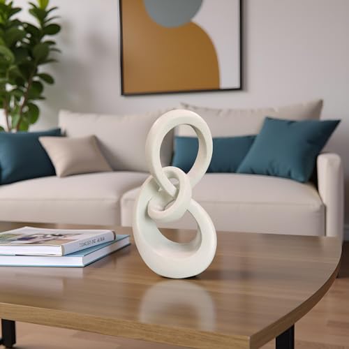 11.5" Modern Musical Note Decorative Sculpture, Abstract Sculptures,Home Decor,Coffee Table Statues,Shelf Top Decor Aesthetics,Dining Living Room Desk Decor - color: 11.42"light Gray