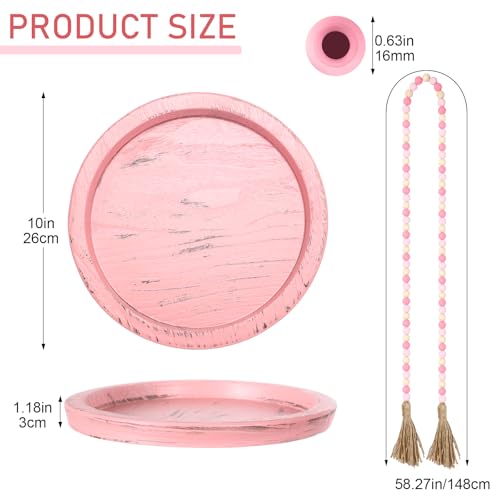 5 Pcs Coffee Table Decor Set, Pink - color: Pink