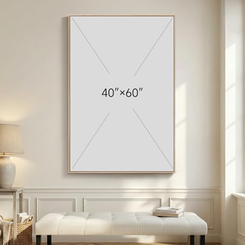 Extra Large Framed Teal Sage Green Abstract Wall Art, Vertical 40x60 In - color: Green A, size: 60"L x 40"W