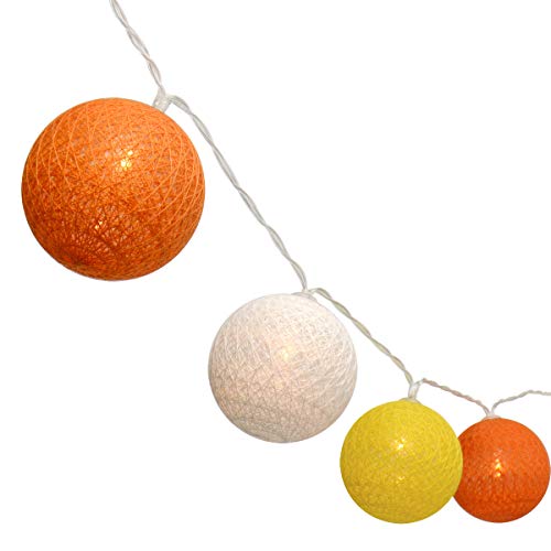 3M/10Ft 30 Yellow Orange White Ball LED Battery Operated String Fairy Light - color: Yellow Ornage