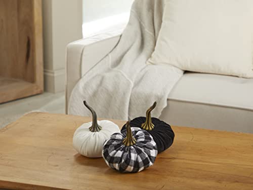 Your Heart's Content Black 6.25 inch Velvet Pumpkin (Black) - color: Black