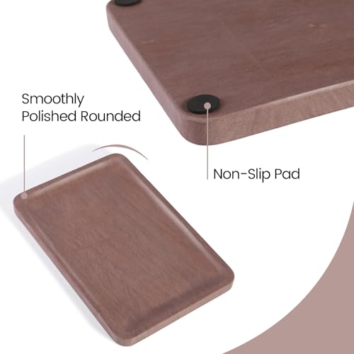 Karibiber Marble Vanity Tray, 11.8in Sandstone Bathroom Kitchen Tray for Countertop, Decorative Dresser Organizer, Perfume Storage, Jewelry Holder, Brown Stone Gift for Man - color: Brown