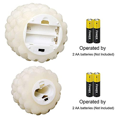 Wondise Pine Cone Flickering Flameless Candles with Remote and Timer - color: 7-Ivory