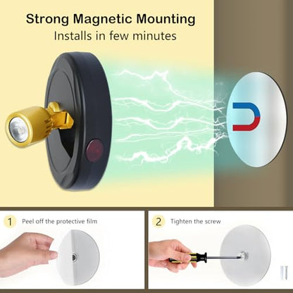 Mini Rechargeable LED Spotlight, spot Lights Indoor,Plant Light - color: Gold