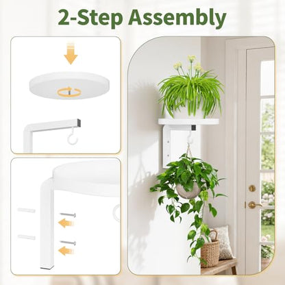 LASZOLA Plant Hanger Holder Window Shelf Wall Mounted Indoor, 2 Pcs White - color: White, size: 2