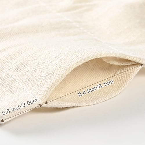 ASPMIZ Cotton Linen Farmhouse Curtains Boho Rustic Button Drapes, Linen Window Curtain Panels, Blue Stripe Country Curtain for Living Room, Modern Back Tab Blackout Curtains 52 x 84 Inch, 2 Panels - color: Beige&blue, size: 52"W x 84"L (Pack of 2)