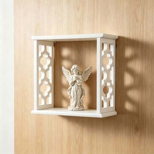 SOFE Small Cube Shelf Wall Mount, 12 Inch Floating Wooden Shelves