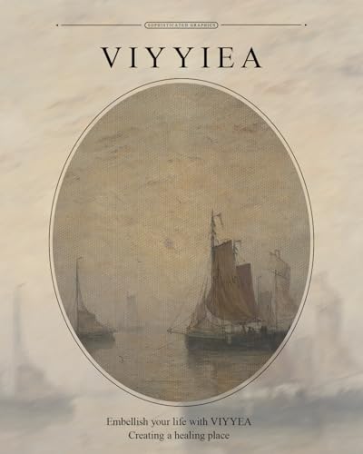 VIYYIEA Gold Framed Sailboat Wall Art Coastal Canvas Painting, 13×16 Inch - color: Boat, size: 16"L x 13"W