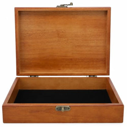 WE Games Old World Wooden Keepsake Box - color: Redwood, size: Medium