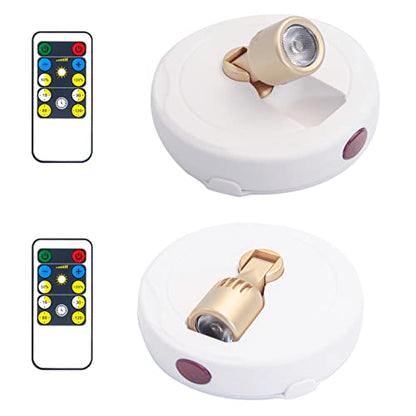 Battery Operated Spotlights, Cordless Picture Light - color: White Gold