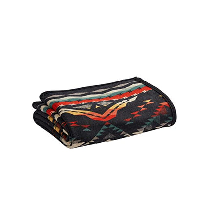 Pendleton Jacquard Unnapped Twin Blanket, 64 x 80 in, Heirloom Virgin Wool - color: Bridger Creek, size: Twin (64" x 80")
