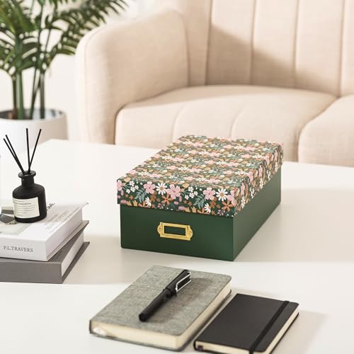 Soul & Lane - Photo Memory Storage Box, 11.7x7.7x4.5 In, Woodland Meadow - color: Woodland Meadow