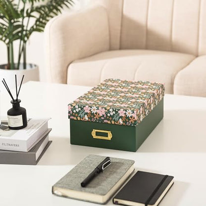 Soul & Lane - Photo Memory Storage Box, 11.7x7.7x4.5 In, Woodland Meadow - color: Woodland Meadow