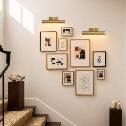 12 inch Brass Picture Light Hardwired Picture Lights for Wall - color: Brass, size: 12in