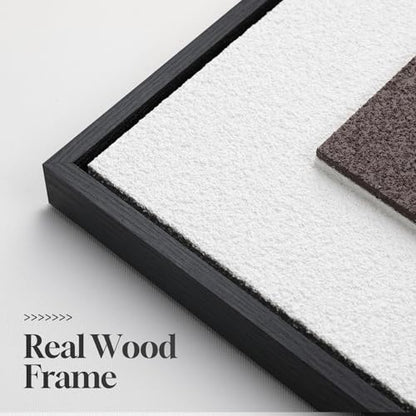 3D Textured Large Framed Neutral Abstract Wall Art for Living Room, 3 Piece - color: Neutral --D, size: 24"w X 36"h X 3pcs