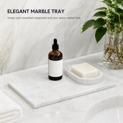 Natural Marble Decorative Tray, 12"x6" Namib Fantasy Stone Bathroom Trays - color: 12"x6"-namib Fantasy