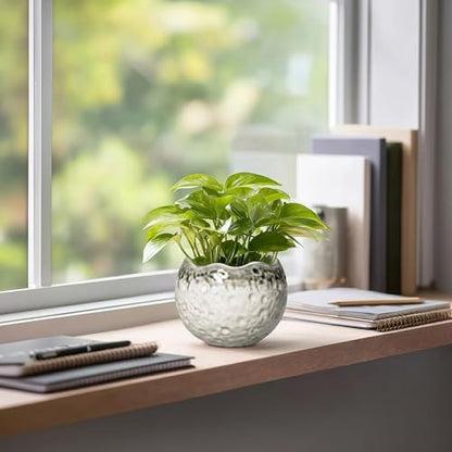 Ceramic Plant Pots 4 Inch, Small Ceramic Planter, Beige-Grey - color: Beige-grey, size: 4.5 Inch