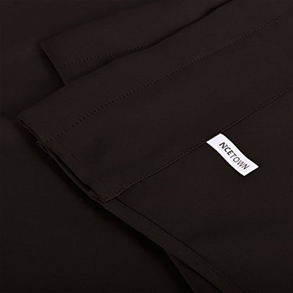 NICETOWN 2 Panels Black Kitchen Blackout Valances for Windows, 42W x 18L - color: Black, size: 42"W x 18"L (Pack of 2)