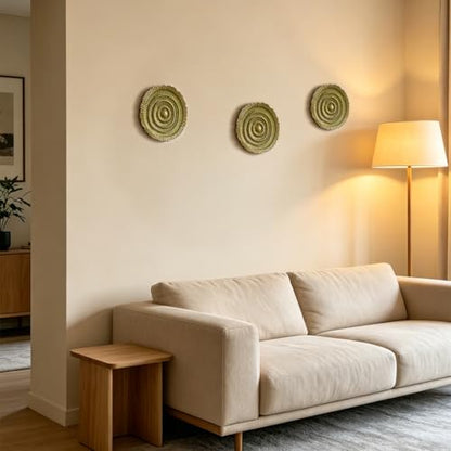 Metal Wall Sculpture, 10'' Round Textured Radiant Sunburst Wall Decor - color: 053C-Yellow