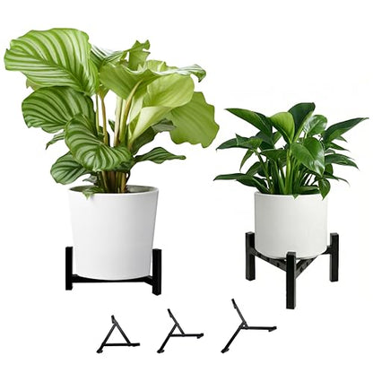 2-Pack Adjustable Plant Stand Indoor Outdoor, Black - size: 2 Pack - Triangle