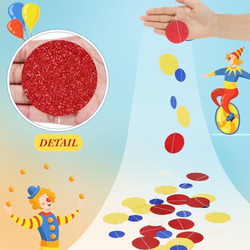 Outus 5 Pieces Dot Garland Banner Hanging, Red,Blue,Yellow - color: Red,blue,yellow