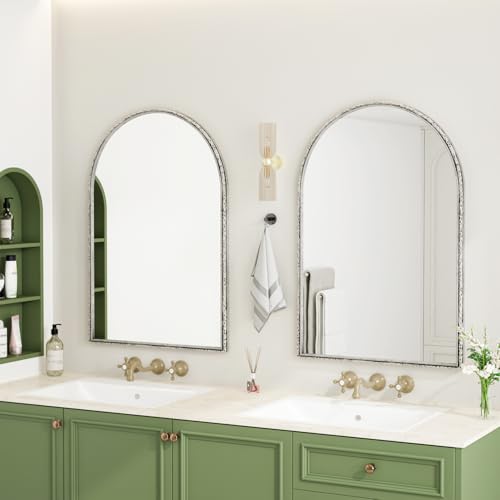 Arched Mirror Wall Mirror Bathroom Vanity Mirror Wall Decor Arch Mirror LivingRoom Bedroom Entryway Silver