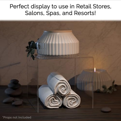 Marketing Holders Clear Acrylic Riser 6” Square Retail Jeweler Ring Box Platform Lucite Collectible Coins Throne Counter or Tabletop Pedestal - size: 6" Riser