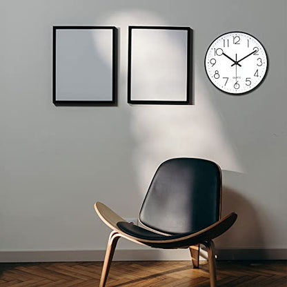 jomparis 10 Inch Black Wall Clock Battery Operated Silent & Non-Ticking Wall Clock Classic Clock for Home,Office,Bedroom, School - color: 1 Pack - Black, size: 10 Inch