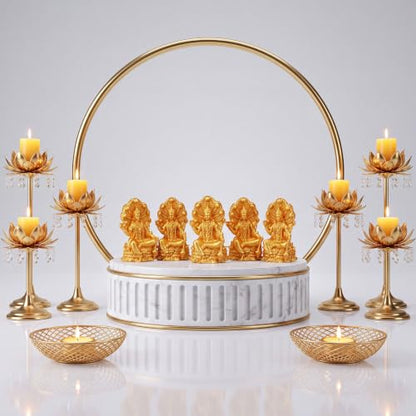 Yalikop 30 Pcs Mini Gold Vishnu Figurines Bulk, 1.6" Small Hindu God Statue - style: Vishnu