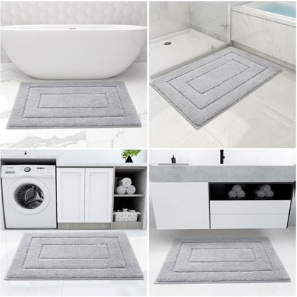 Buganda Microfiber Bathroom Rugs 70x24, Soft Shaggy Absorbent Bath Rugs - color: Grey, size: 70" X 24"
