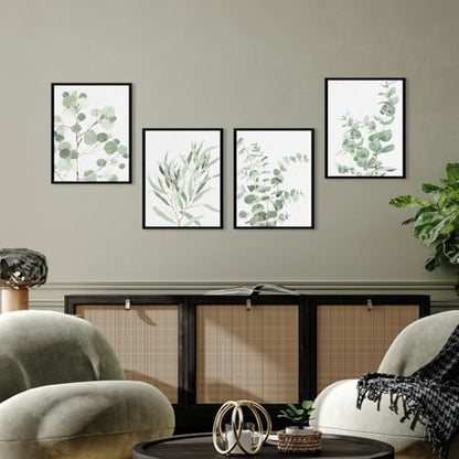 Botanical Prints Wall Art Framed, Sage Green, Plant Pictures, 8"x10"x4 - color: Sage Green, size: 8"x10"x4
