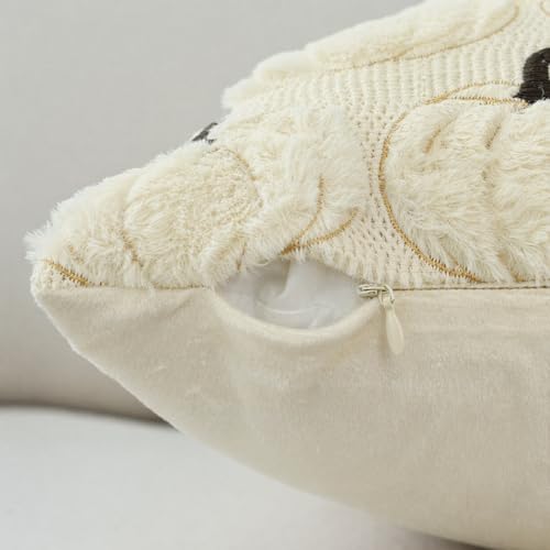 AVOIN colorlife Beige Fall Pumpkin Throw Pillow Covers 18x18 Inch - color: Beige, size: 18" x 18" (Pack of 2)
