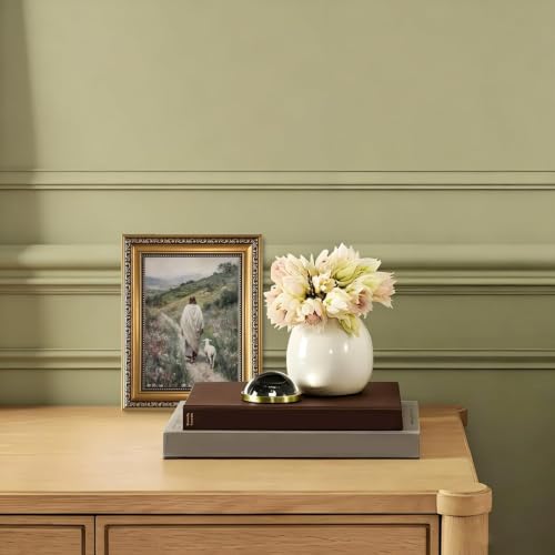 Gold Framed Jesus Shepherd Wall Art Jesus Leaves the 99 Sheep 8x10in - color: Gold Framed-06, size: 10"L x 8"W
