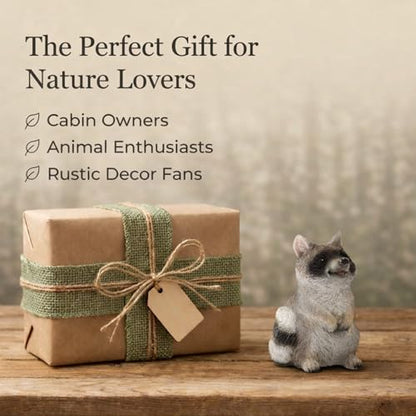 The Bridge Collection Woodland Animal Figurines – Forest Critter (Raccoon) - color: Raccoon