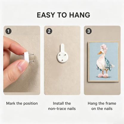 Framed Funny Duck Bathroom Wall Art, Cute Goose in Bathrobe Canvas Print - color: KJSM-06 Framed, size: 10"L x 8"W