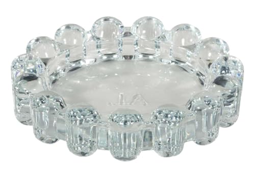 Alice Lane Home Collection Original Clear Glass Large Bubble Candle Dish - color: Clear, size: Large