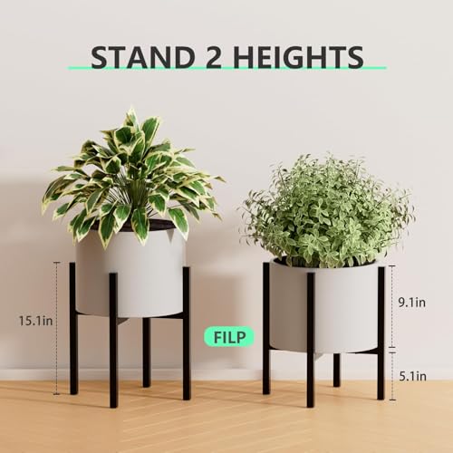 Urban Deco 1PK Adjustable Metal Plant Stand, Fits 8-14 Inch Pots, Black - size: 8-14inch 1PK