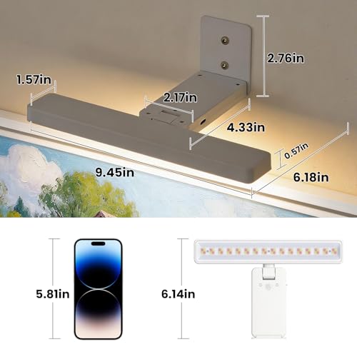 Picture Lights for Wall Battery Operated, White 2 Pack 3CCT Dimmable Light - color: White-3CCT