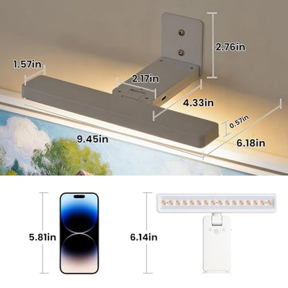 Picture Lights for Wall Battery Operated, White 2 Pack 3CCT Dimmable Light - color: White-3CCT